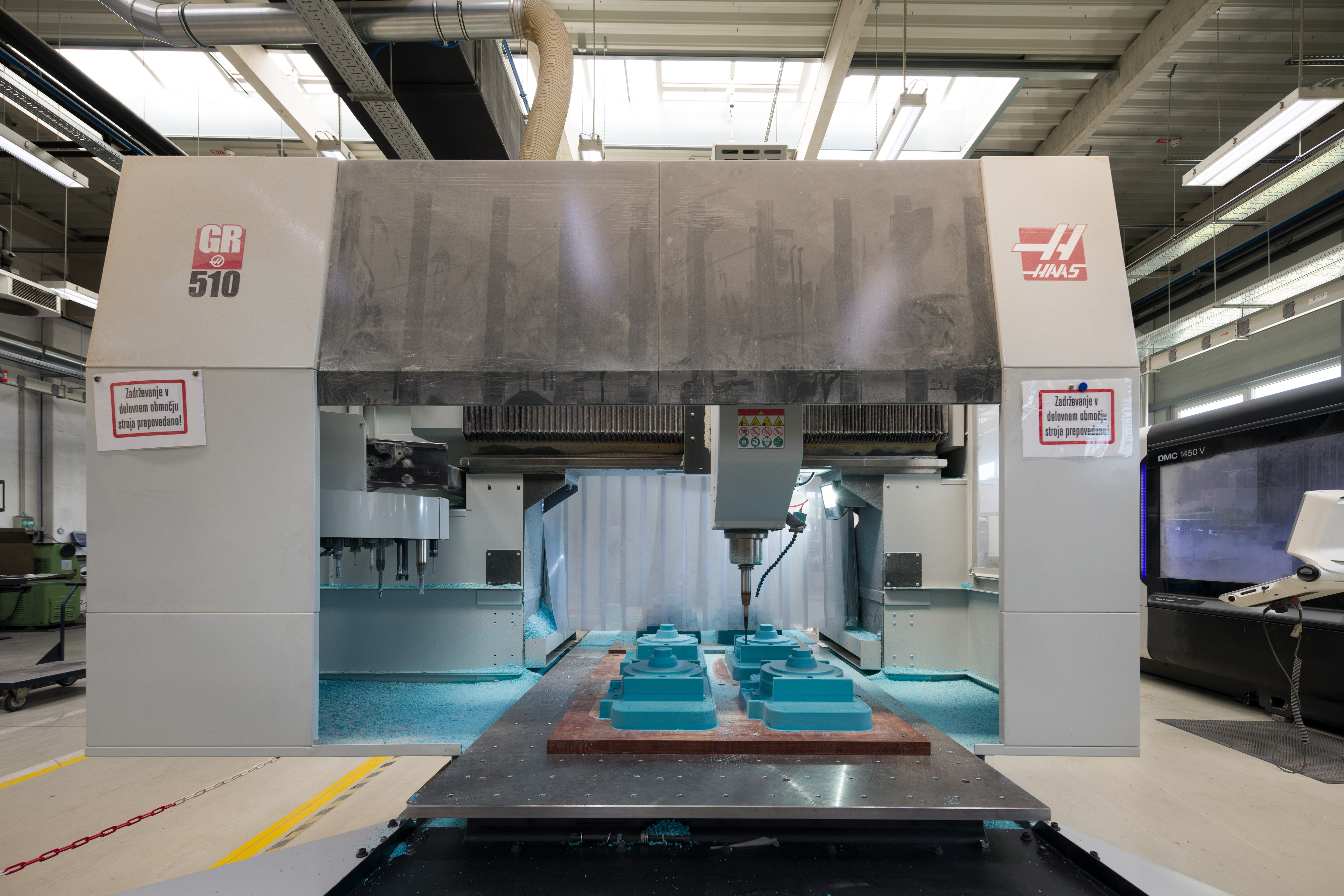 CNC machine in the pattern shop